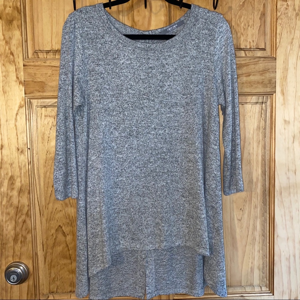Coin 1804 LA - Grey High-Low sweater tunic Sz L